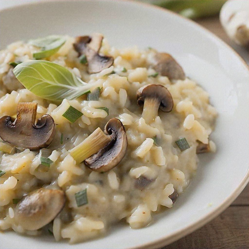LEEK AND MUSHROOM RISOTTO