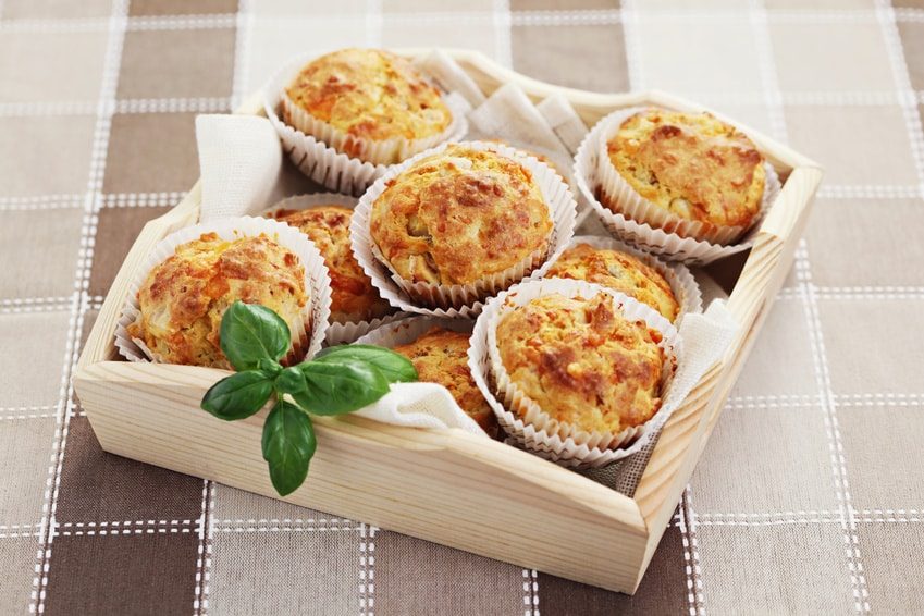 SUNDRIED TOMATO AND BASIL MUFFINS