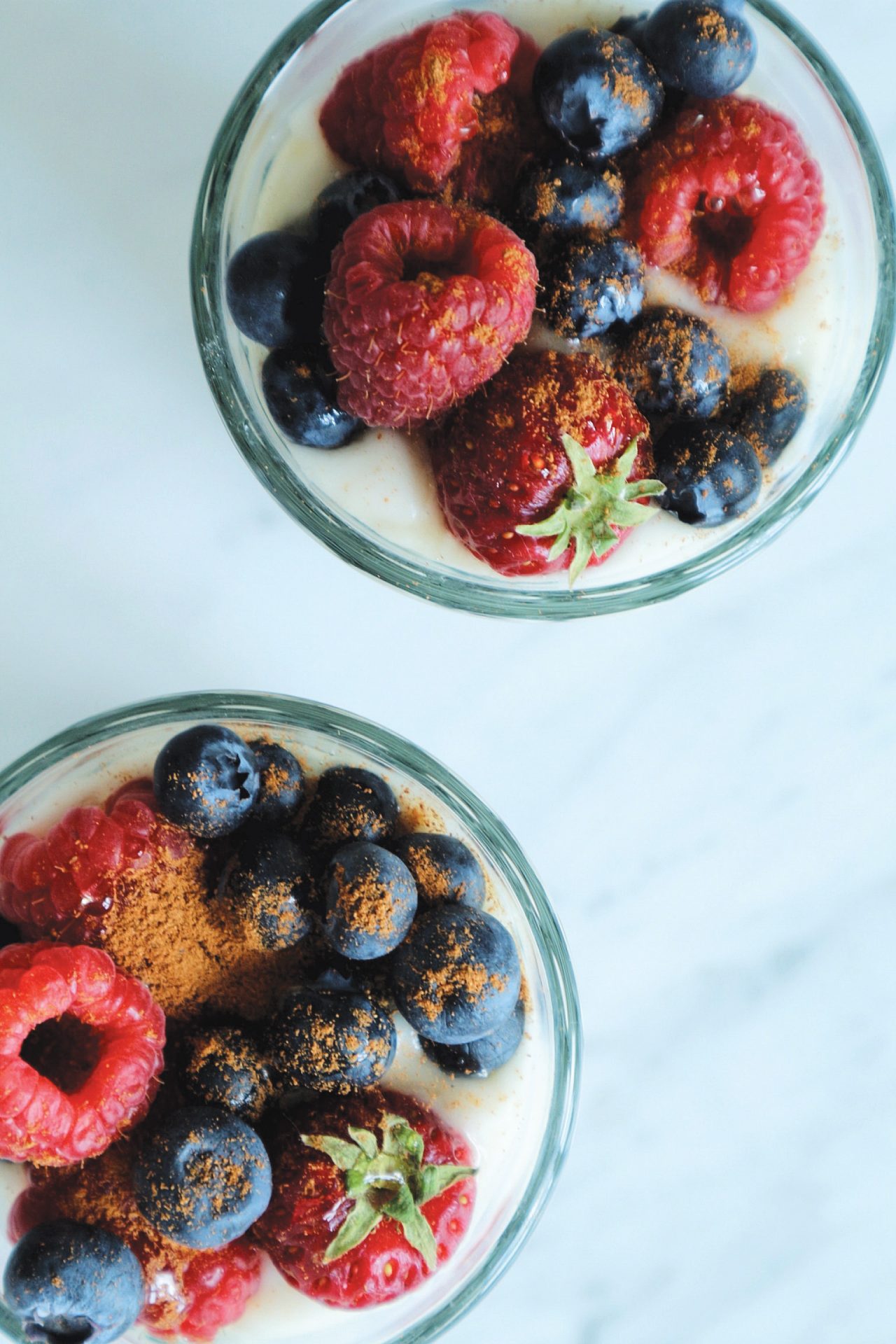 Berries Honey and Cinnamon Yogurt Parfait
